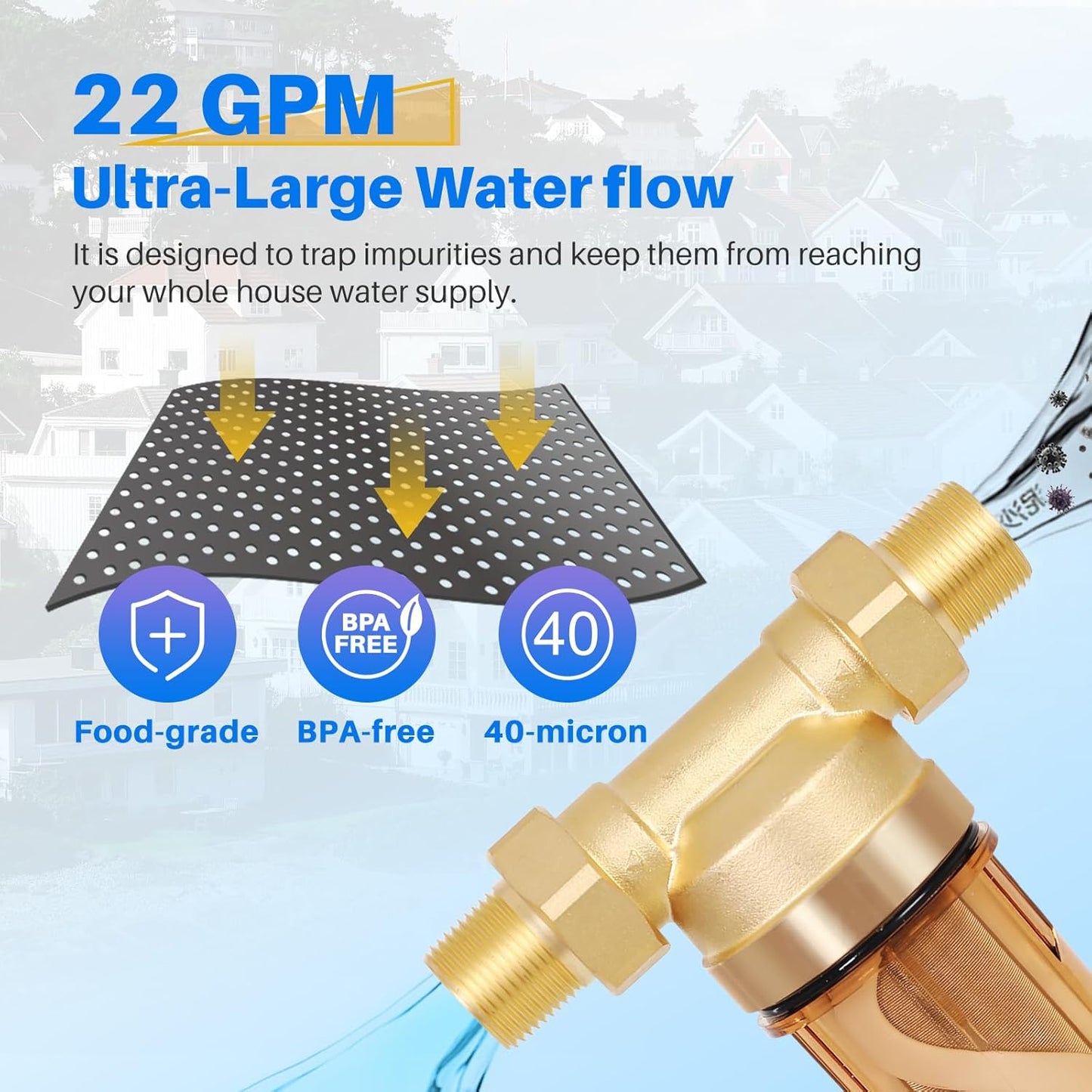 GOLDEN ICEPURE 40 Micron Filter