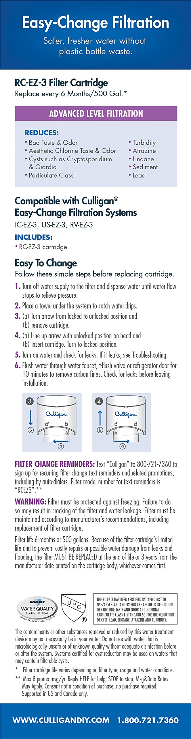 Culligan EZ-1 Water Filter