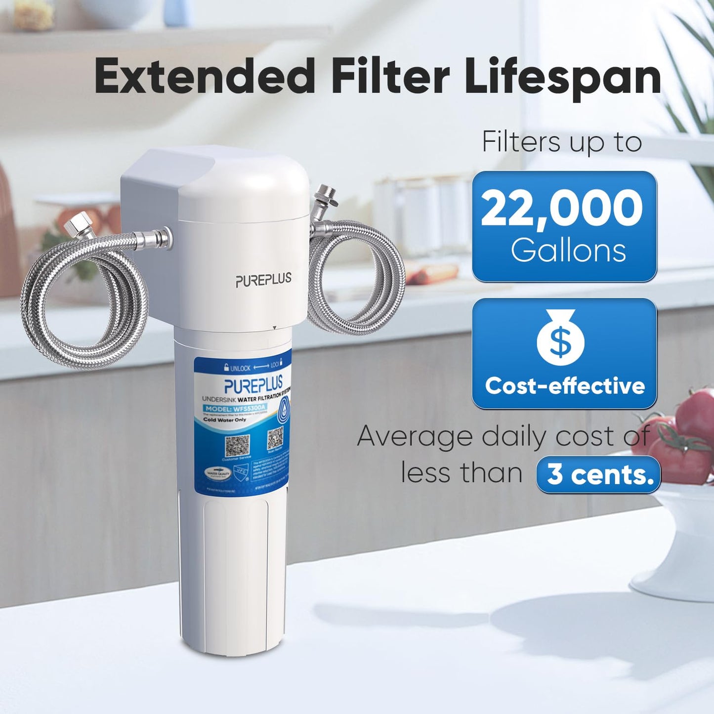 PUREPLUS 22K Gal Under-Sink Filter