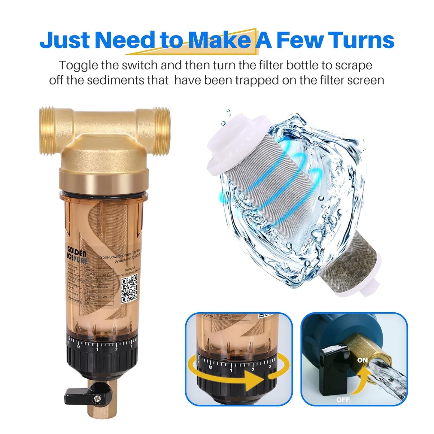 GOLDEN ICEPURE 40 Micron Filter