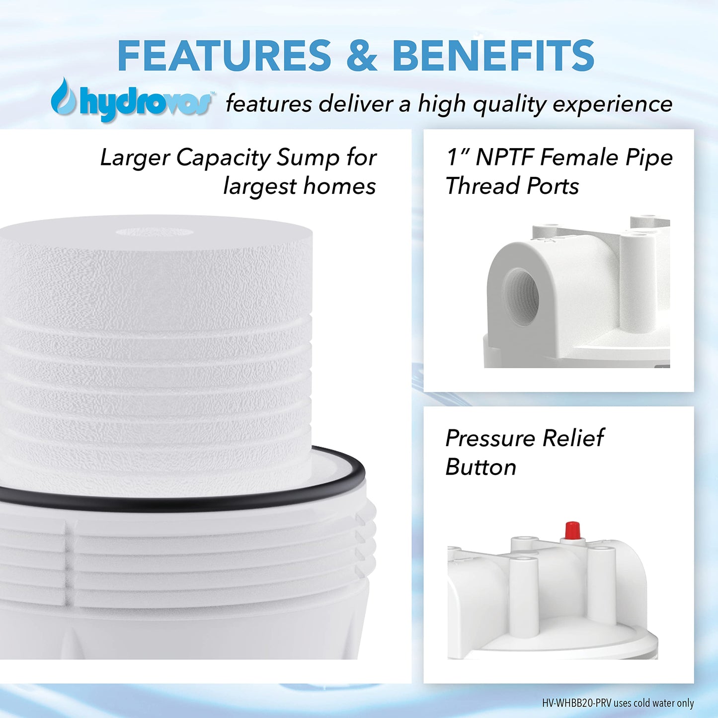 20" Whole House Water Filter Housing