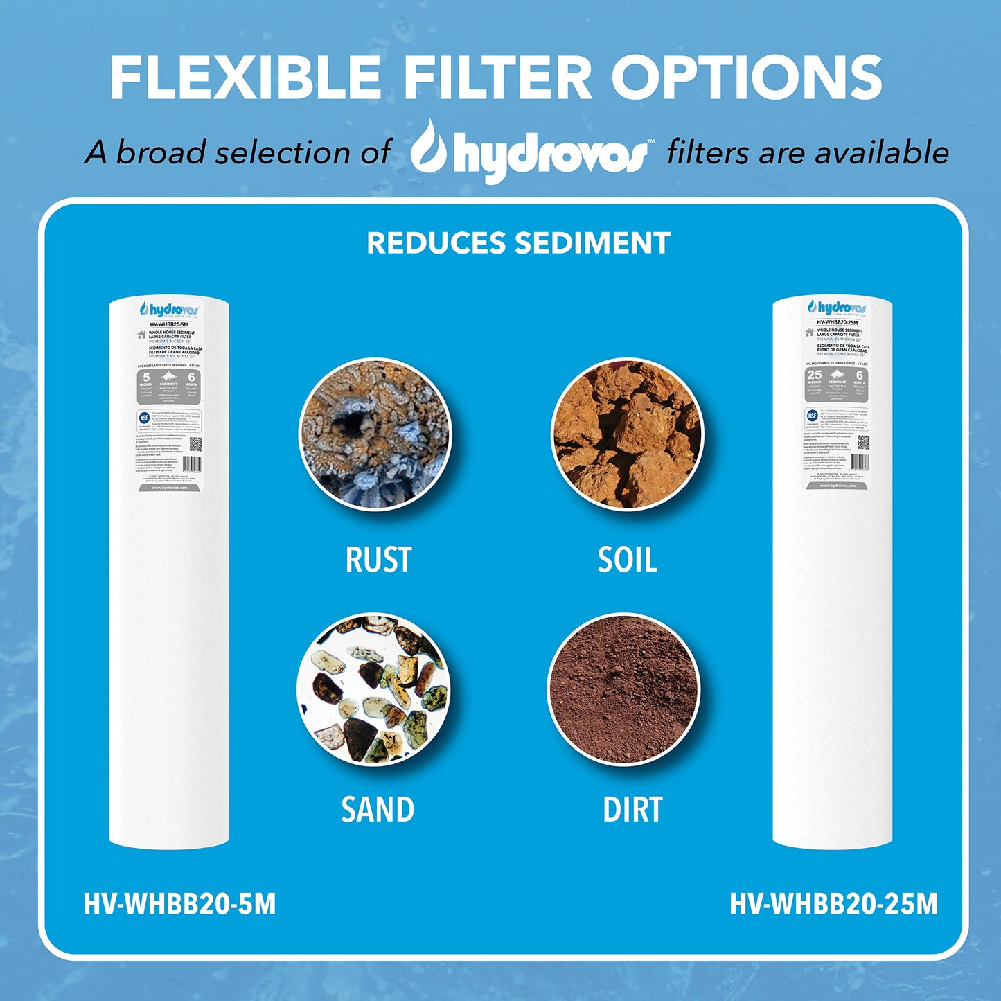 20" Whole House Water Filter Housing