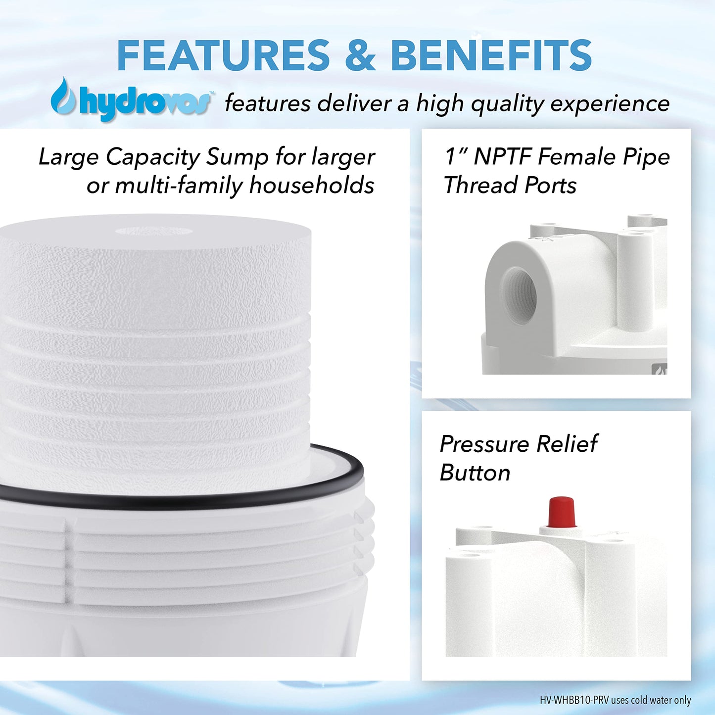 20" Whole House Water Filter Housing